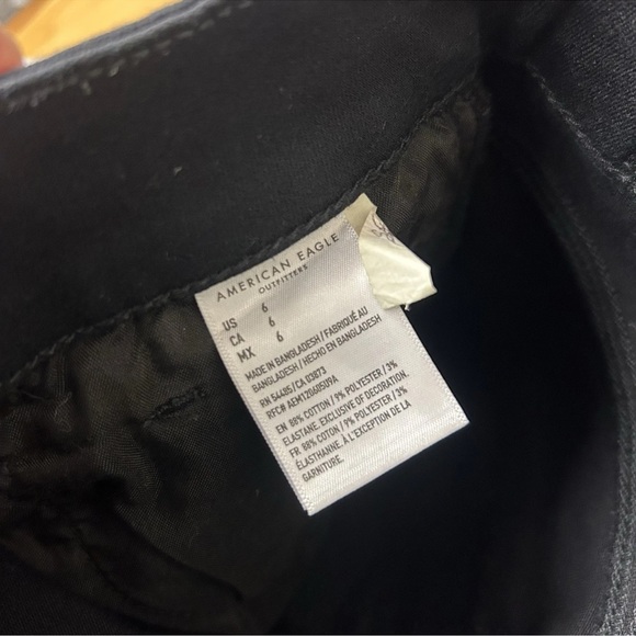 American Eagle Black Women's Ne(x)t Level Stretch Curvy Hi Rise Shortie Shorts - Picture 6 of 9